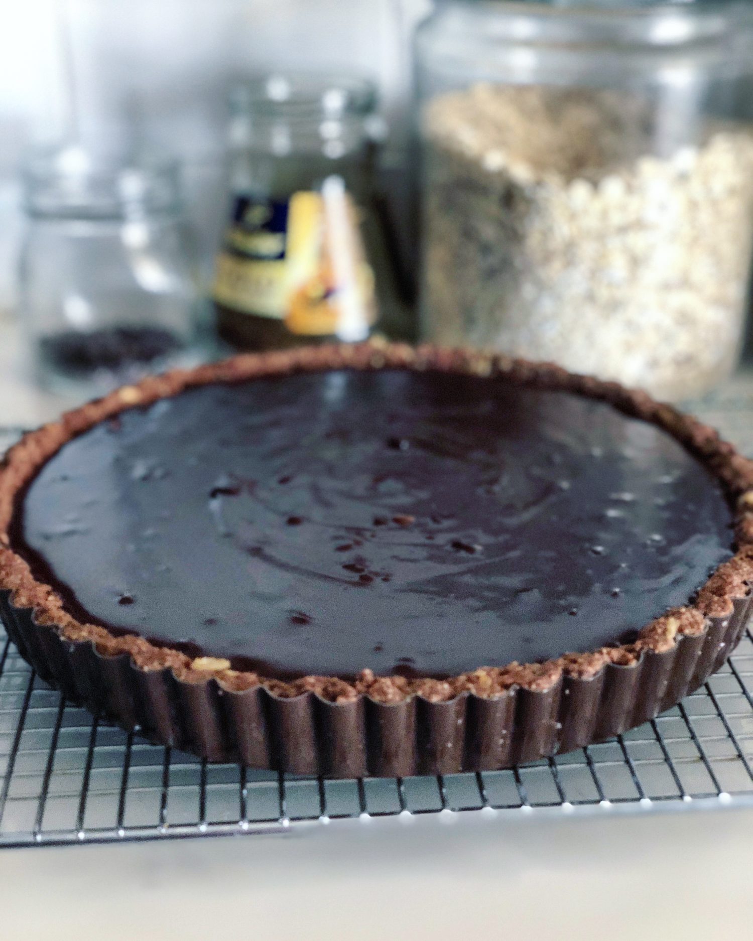 Rich, decadent and easy Salted Coffee Chocolate Tart