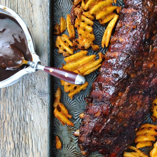 Sweet Sticky Spicy Coffee Rub Back Ribs