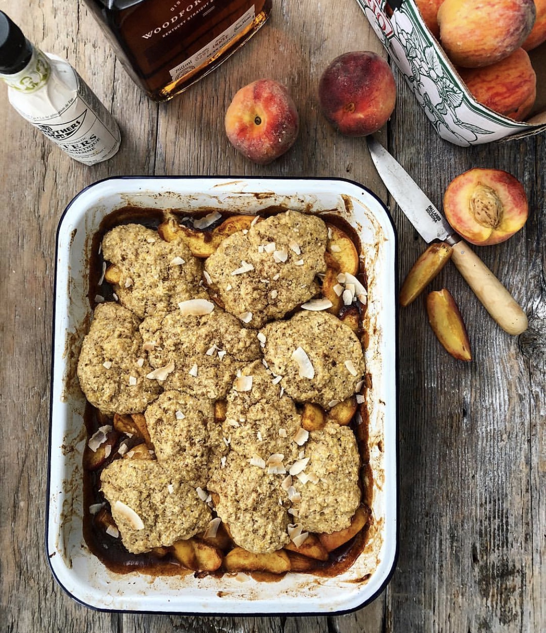 Spicy Maple Bourbon Peach Cobbler with a Cornmeal Topping ...