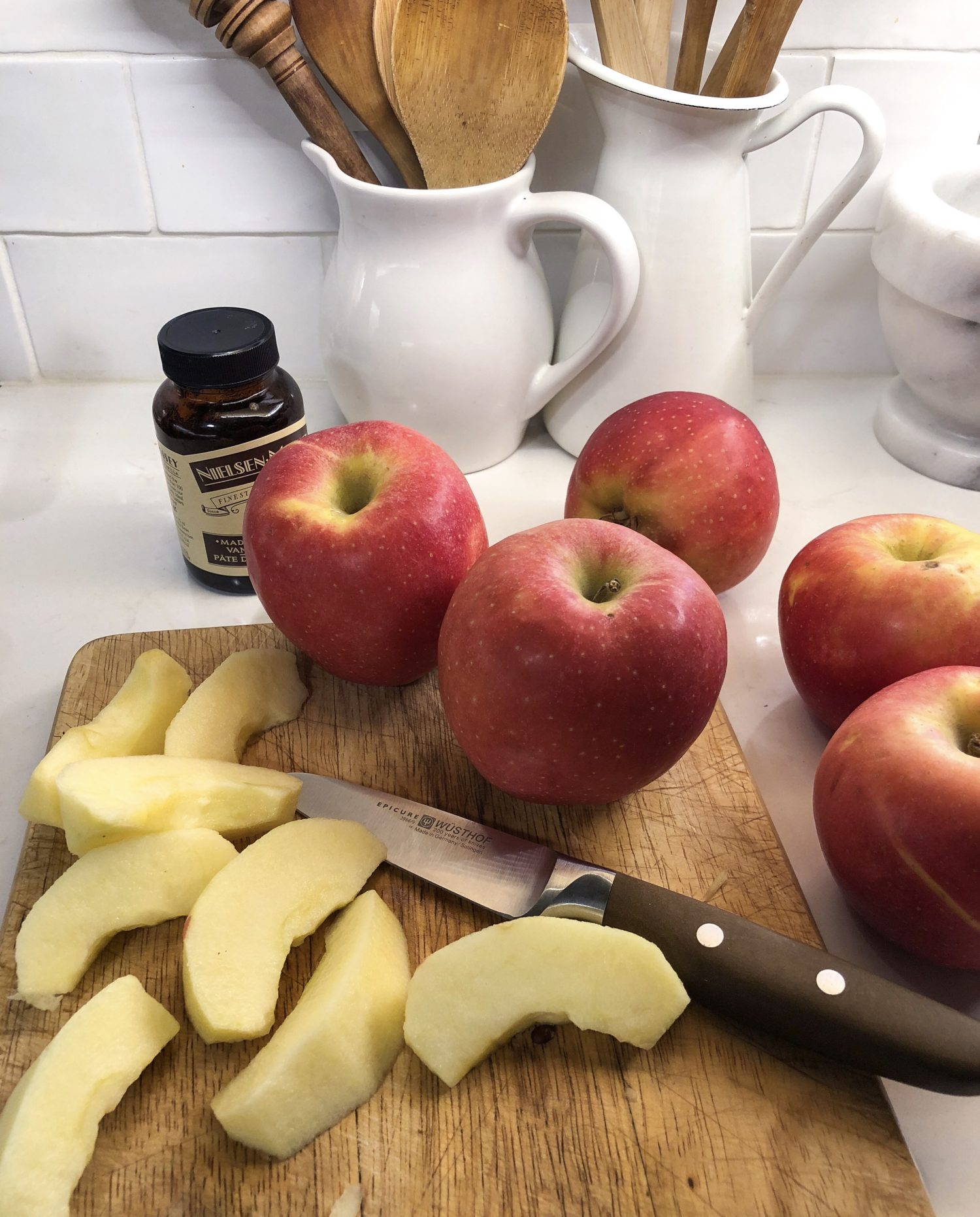 Apple Maple Frangipane Torte prep