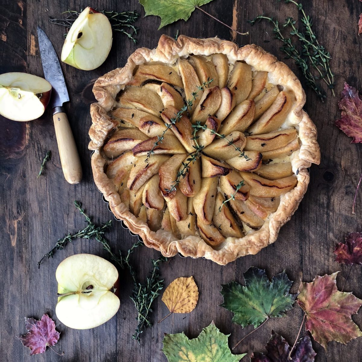 Apple Maple Frangipane Torte