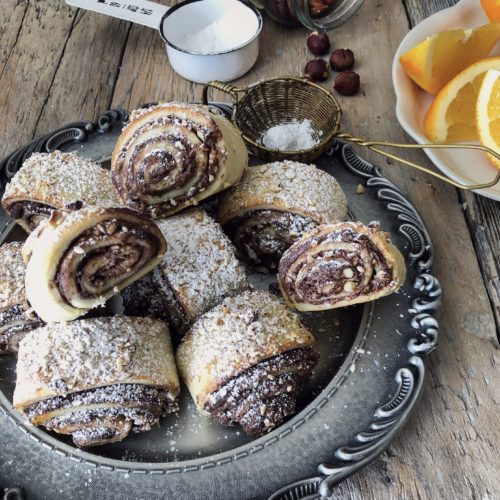 Mini Hazelnut Sesame and Nutella Rolls