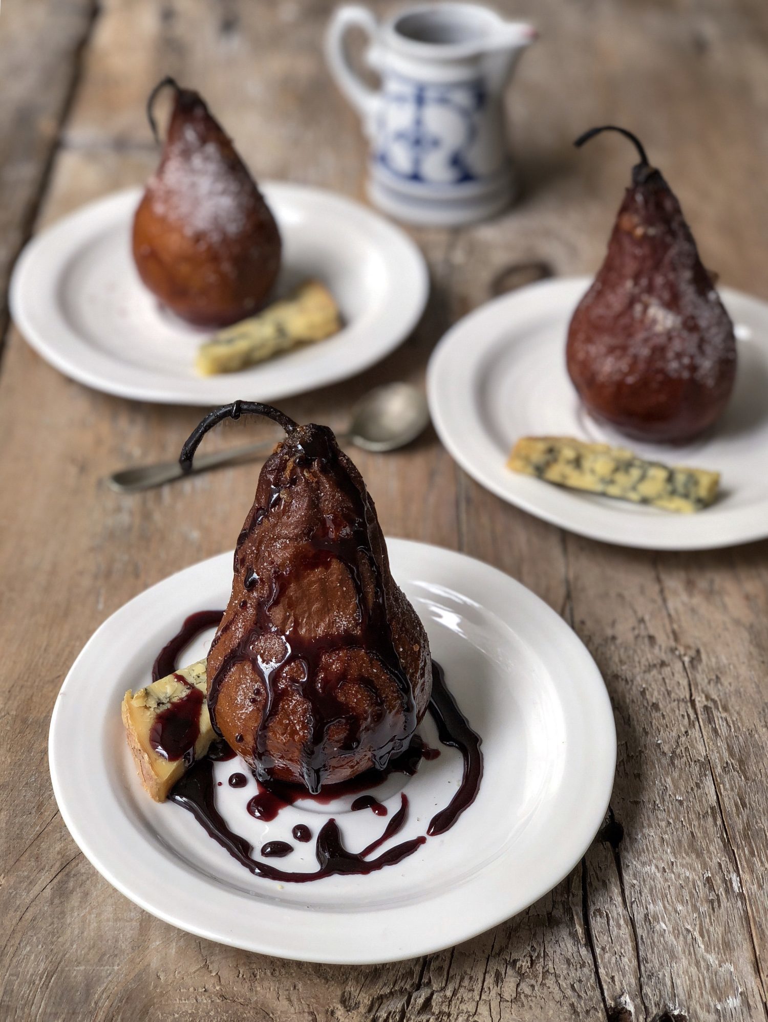 Spiced Wine Roasted Pears