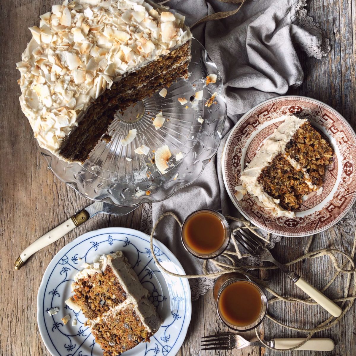 cardamom Carrot Cake with Allspice Cream Cheese Icing