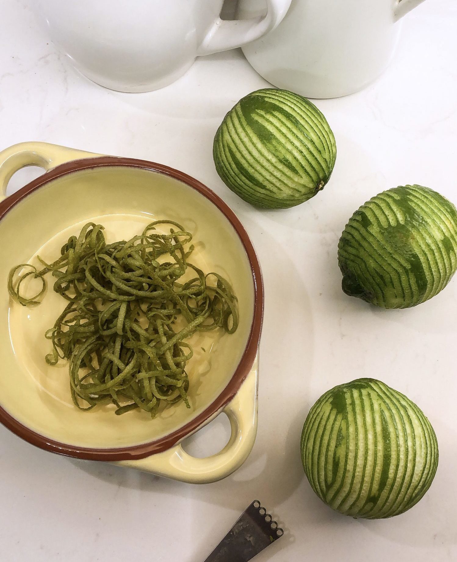 Candied lime peel