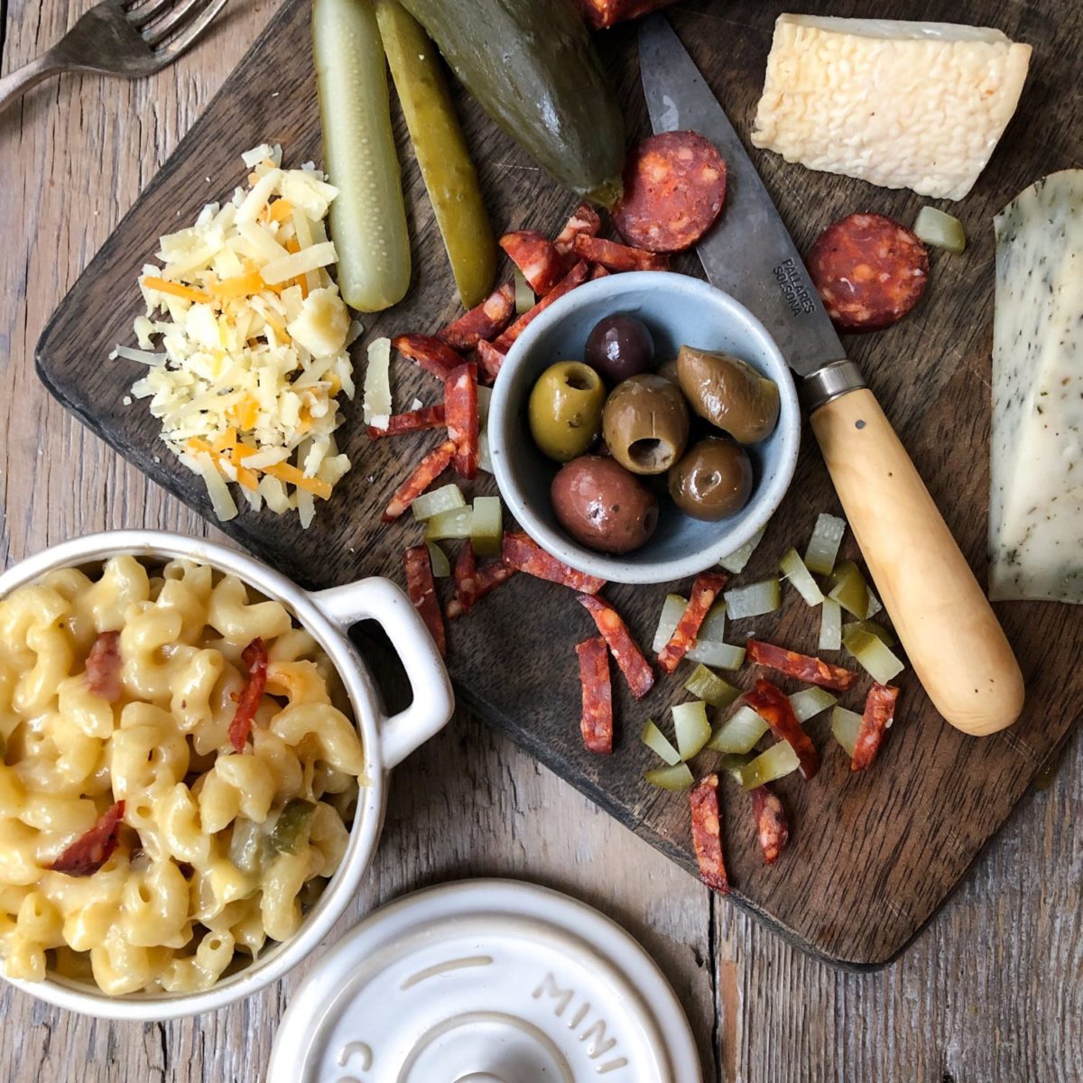 Charcuterie Board Mac and Cheese, stove top macaroni and cheese