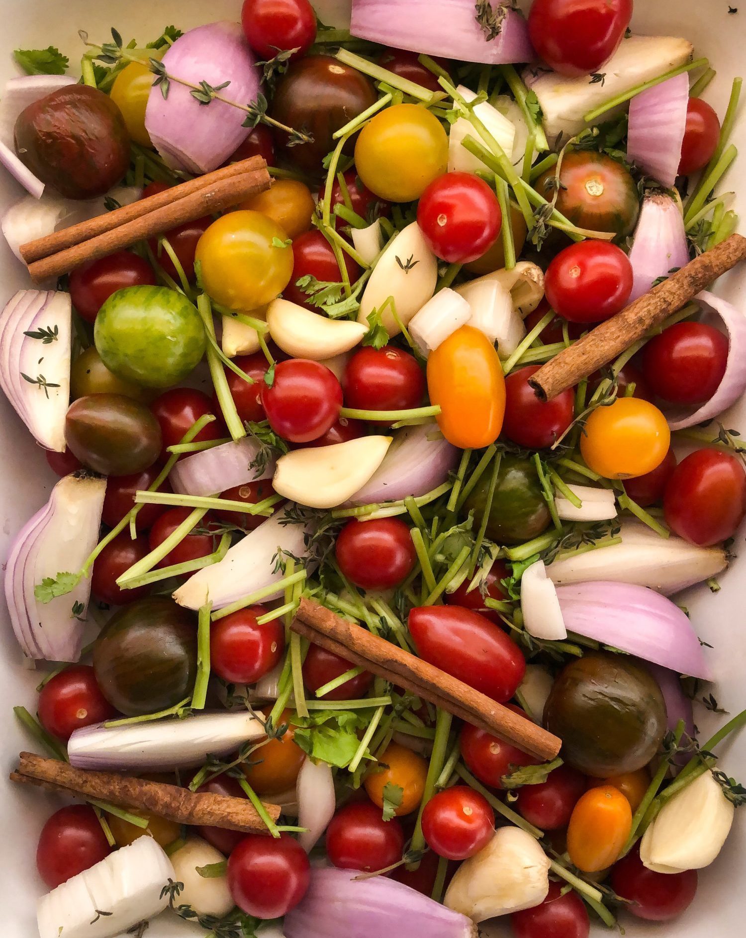 Tomato and Garlic Confit prep