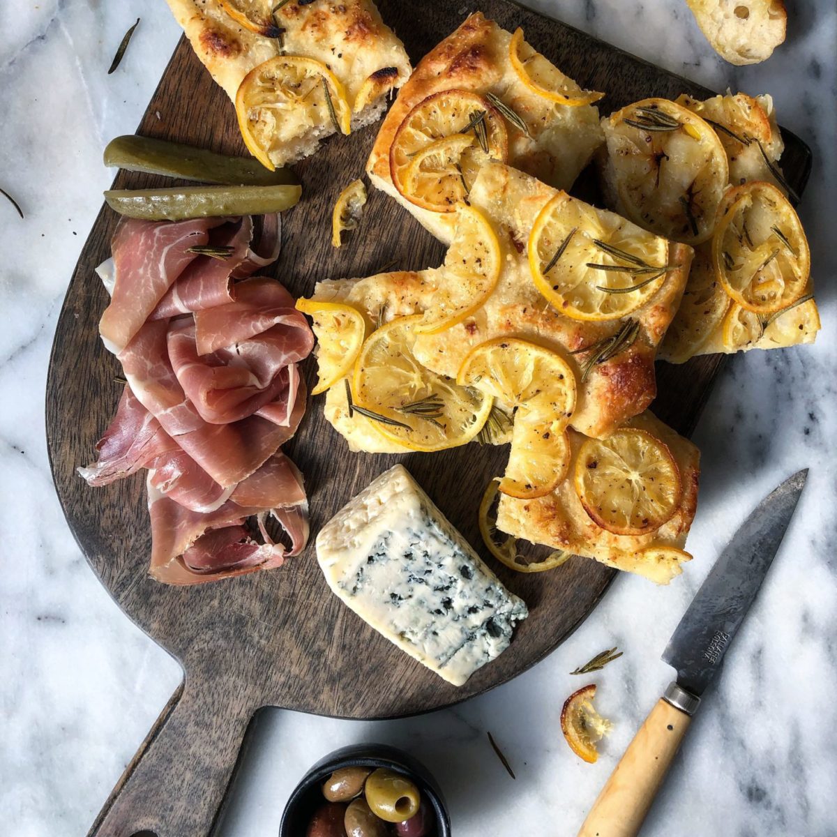 Lemon, Rosemary and Parmesan Focaccia