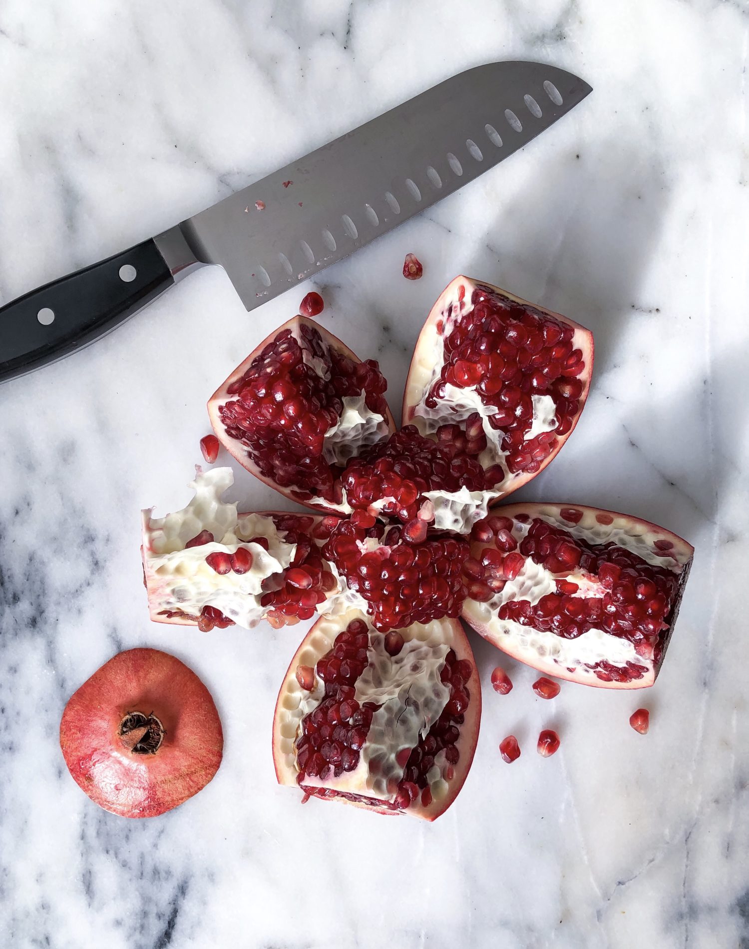 How to cut open a pomegranate