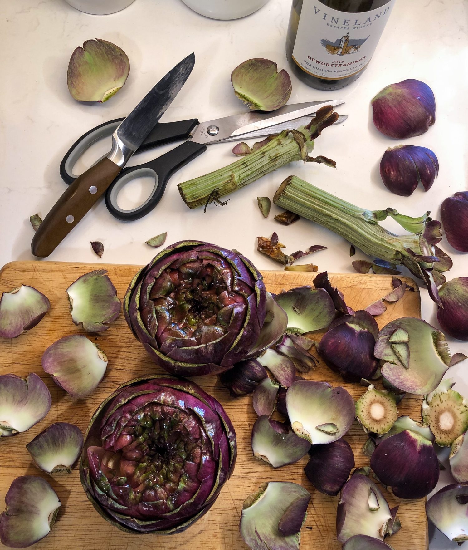 Purple Artichoke prep