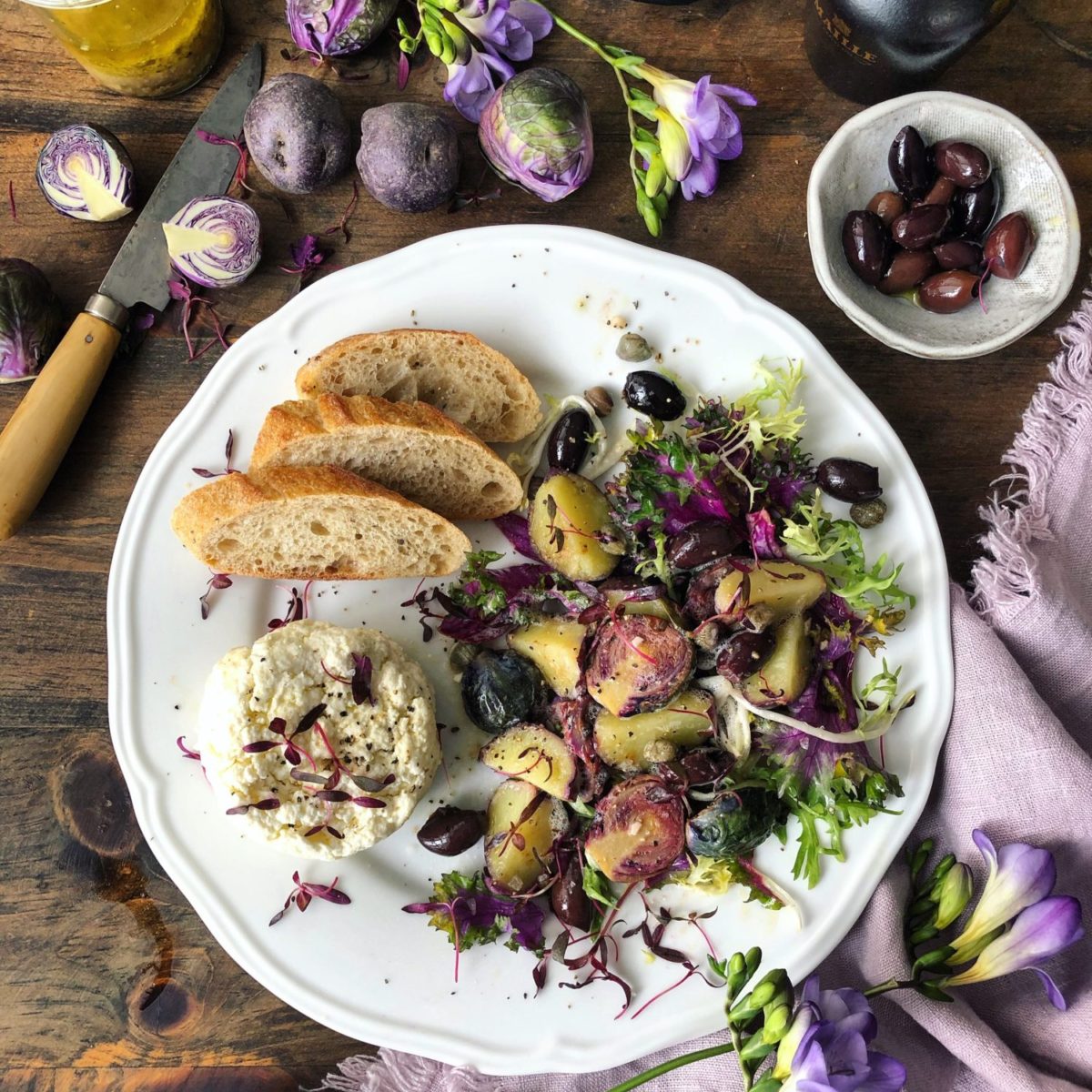 Homemade Ricotta and Grilled Salad