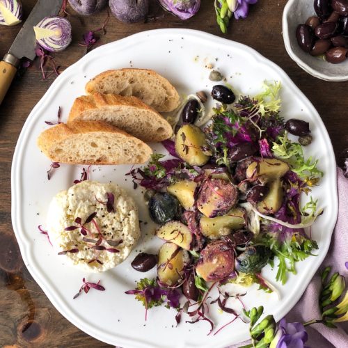 Homemade Ricotta and Grilled Salad
