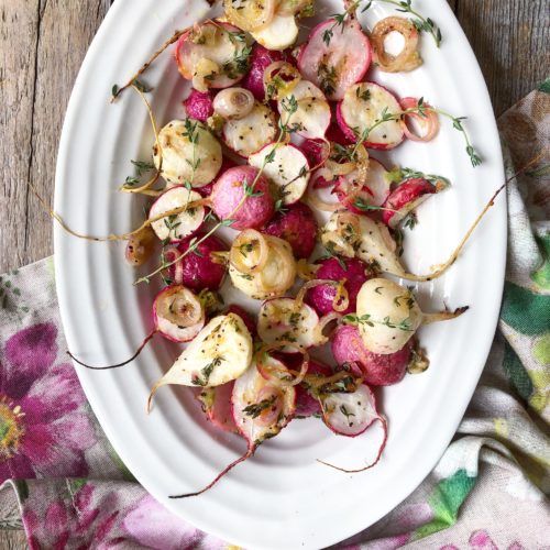 Miso Roasted Radishes
