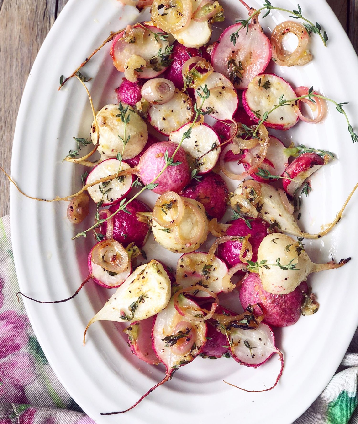 Miso Roasted Radishes