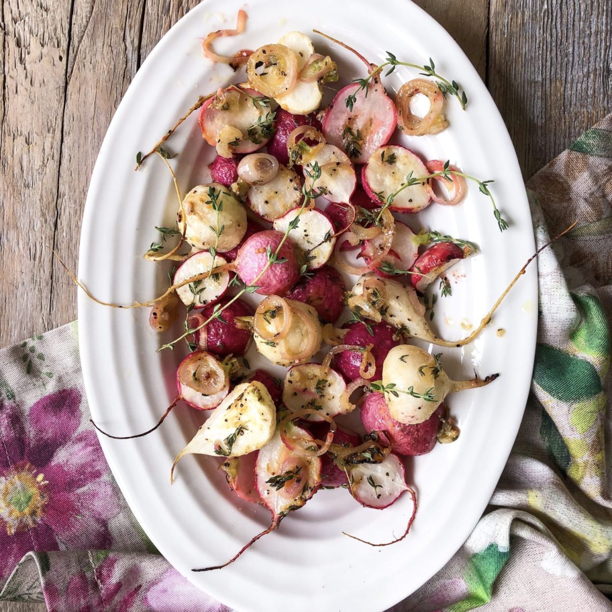 Miso Roasted Radishes