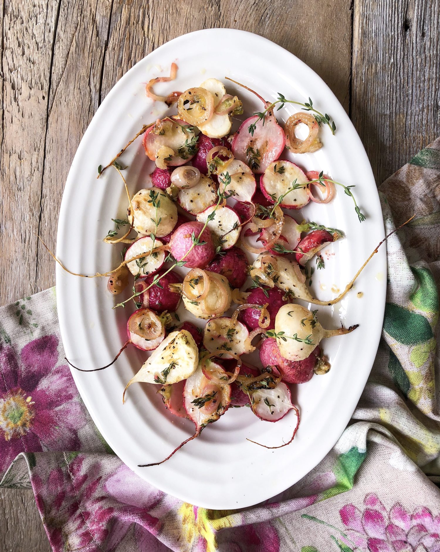 Miso Roasted Radishes