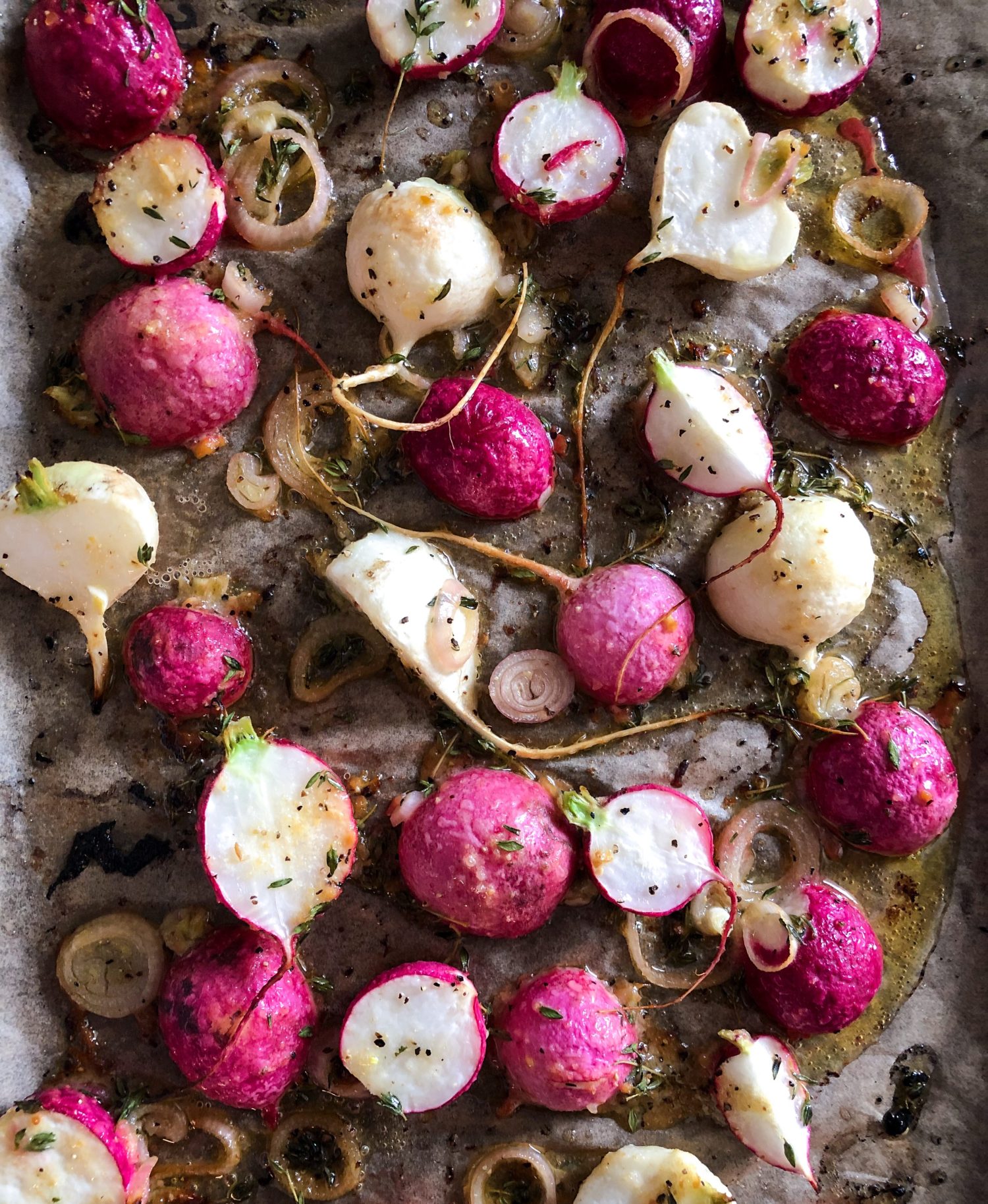 Miso Roasted Radishes