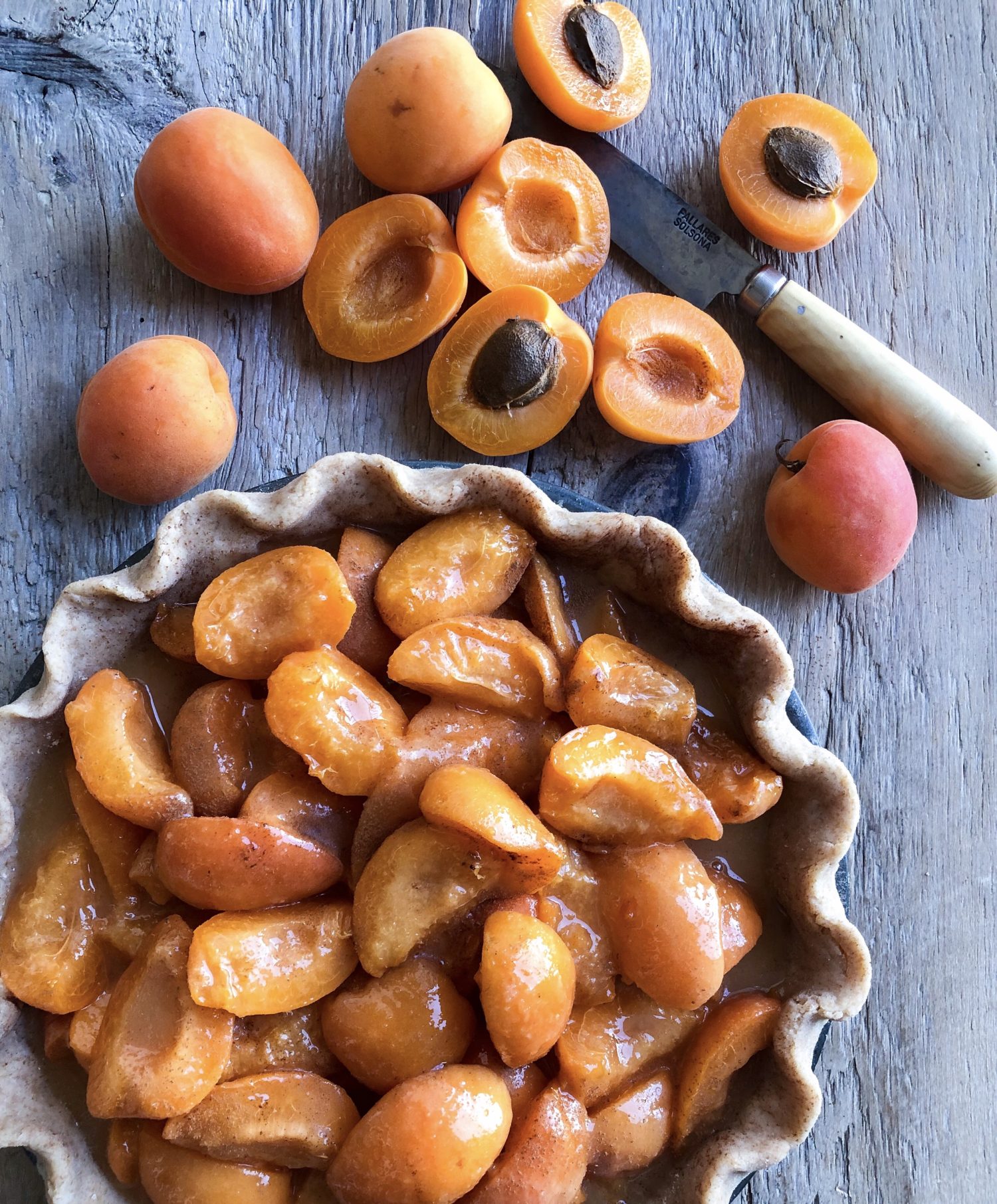 Apricot and Hazelnut Pie