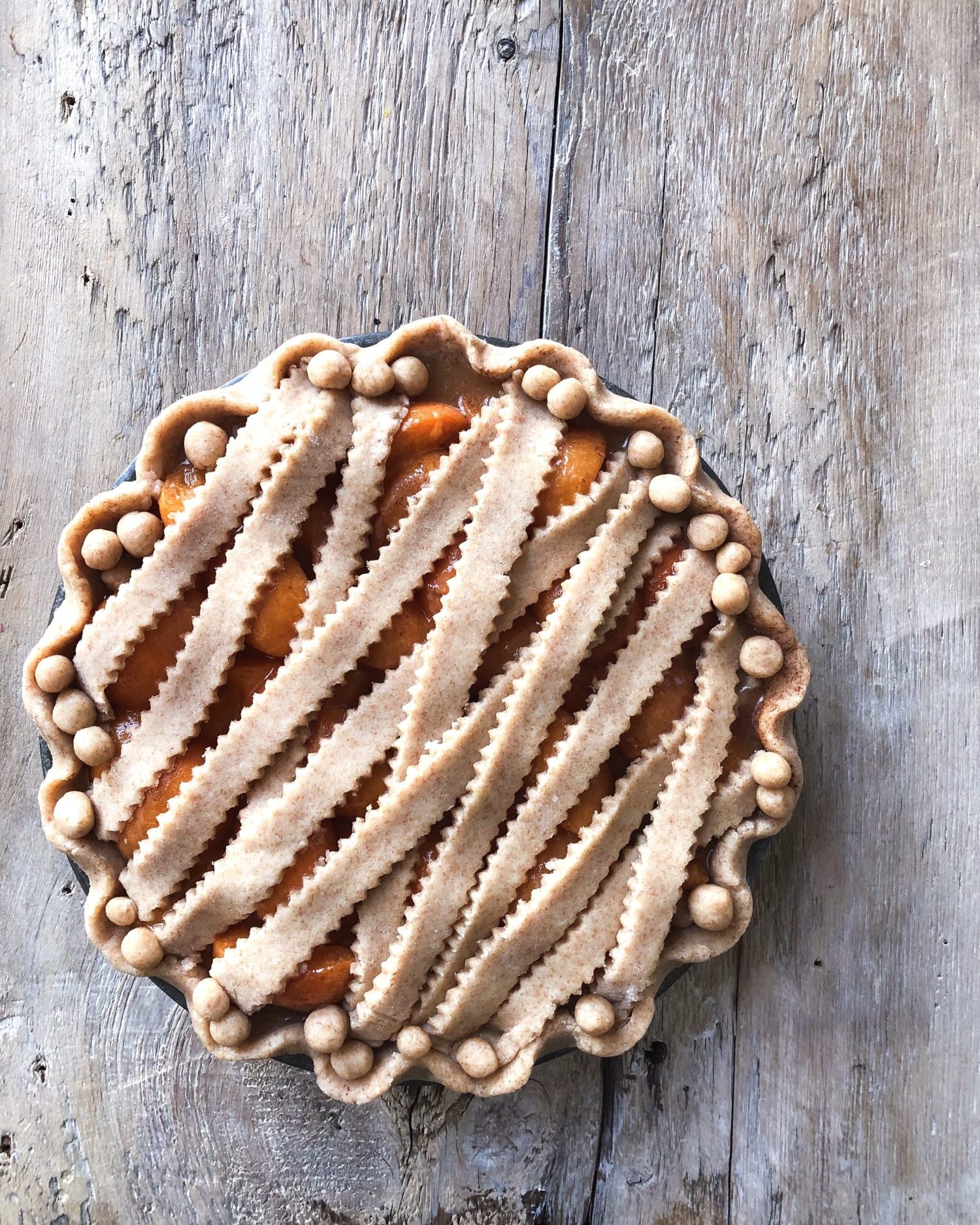 Apricot and Hazelnut Pie