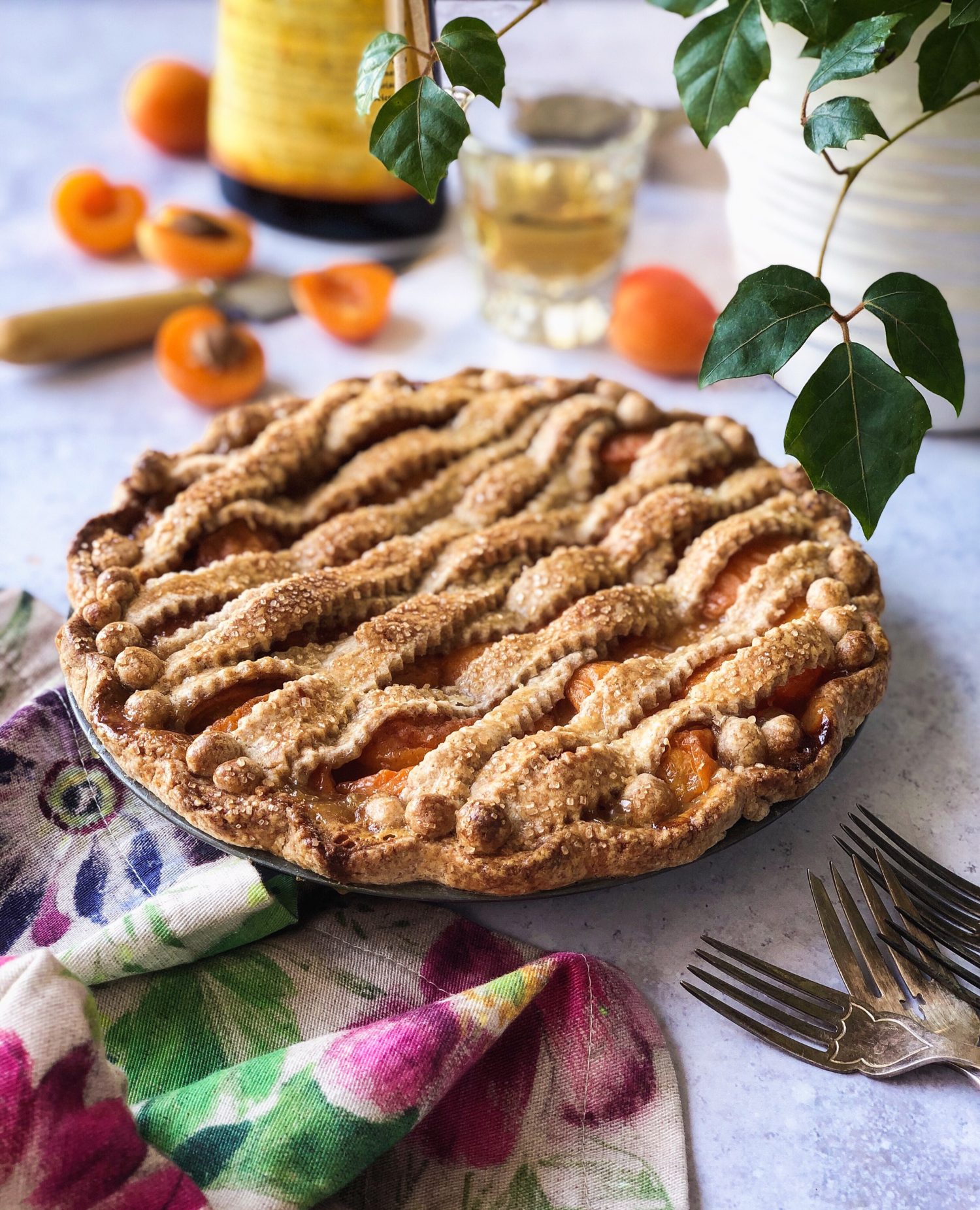 Apricot and Hazelnut Pie