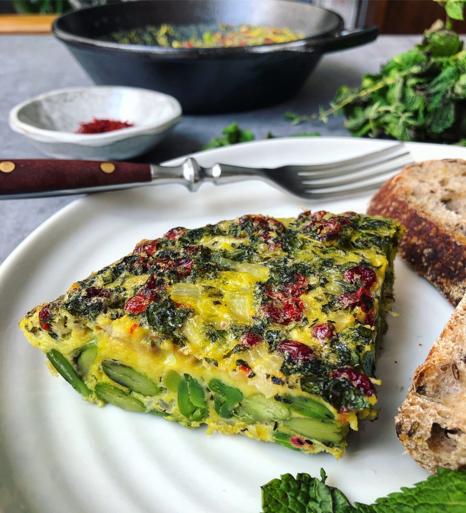 Fava Bean Kuku, Persian frittata