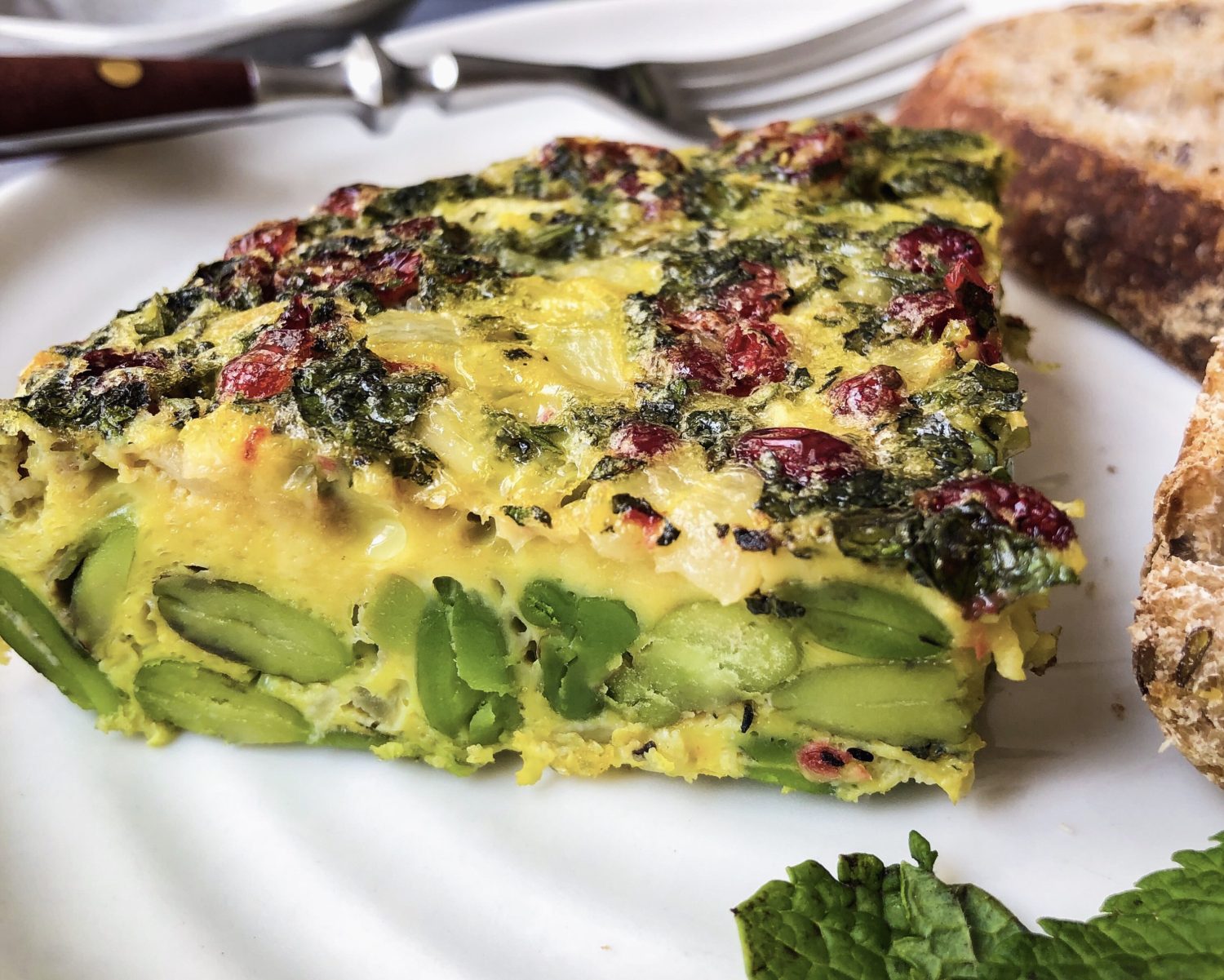 Fava Bean Kuku, persian frittata