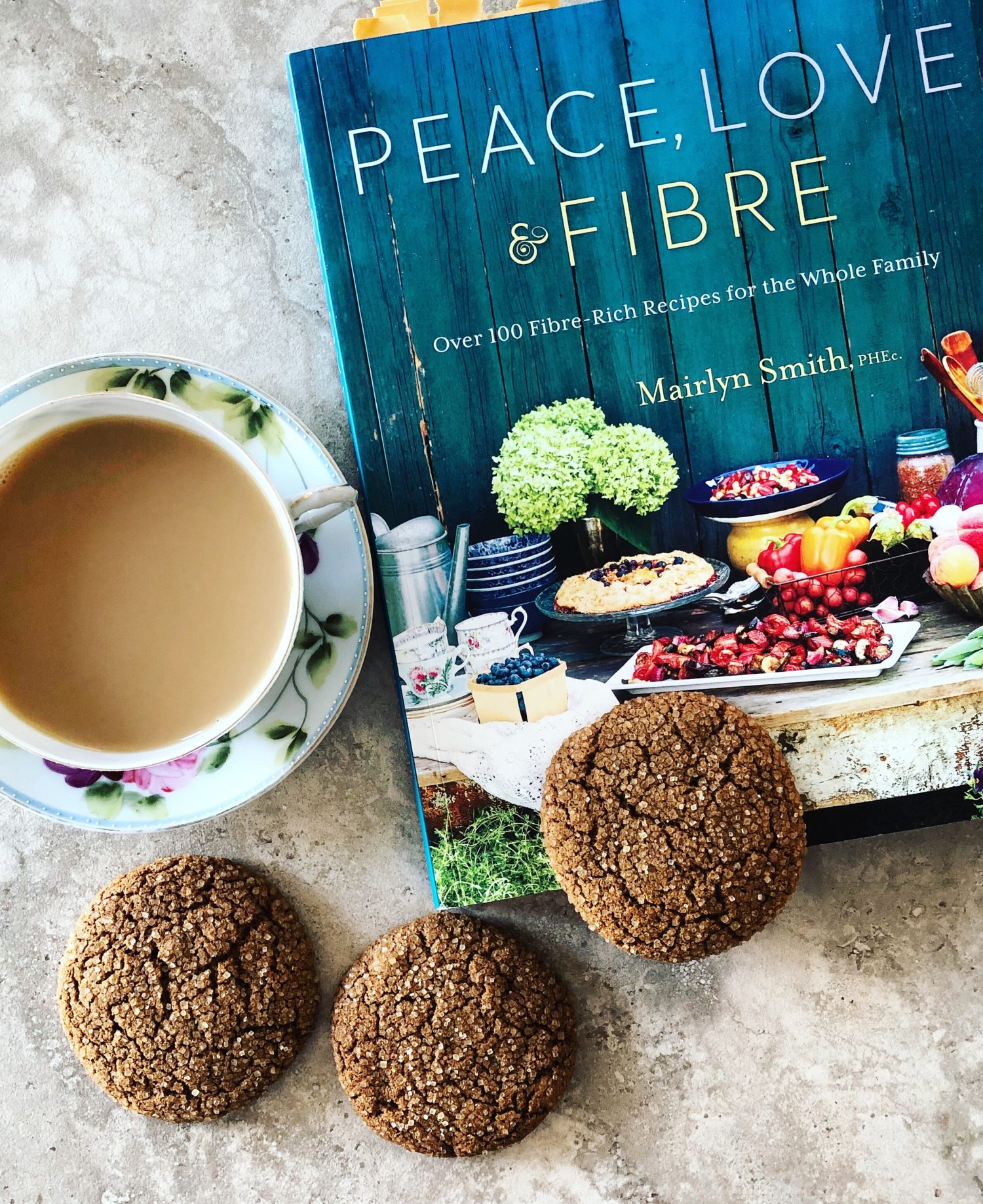 Ginger Molasses Cookies, Peace Love and Fibre by Mairlyn Smith