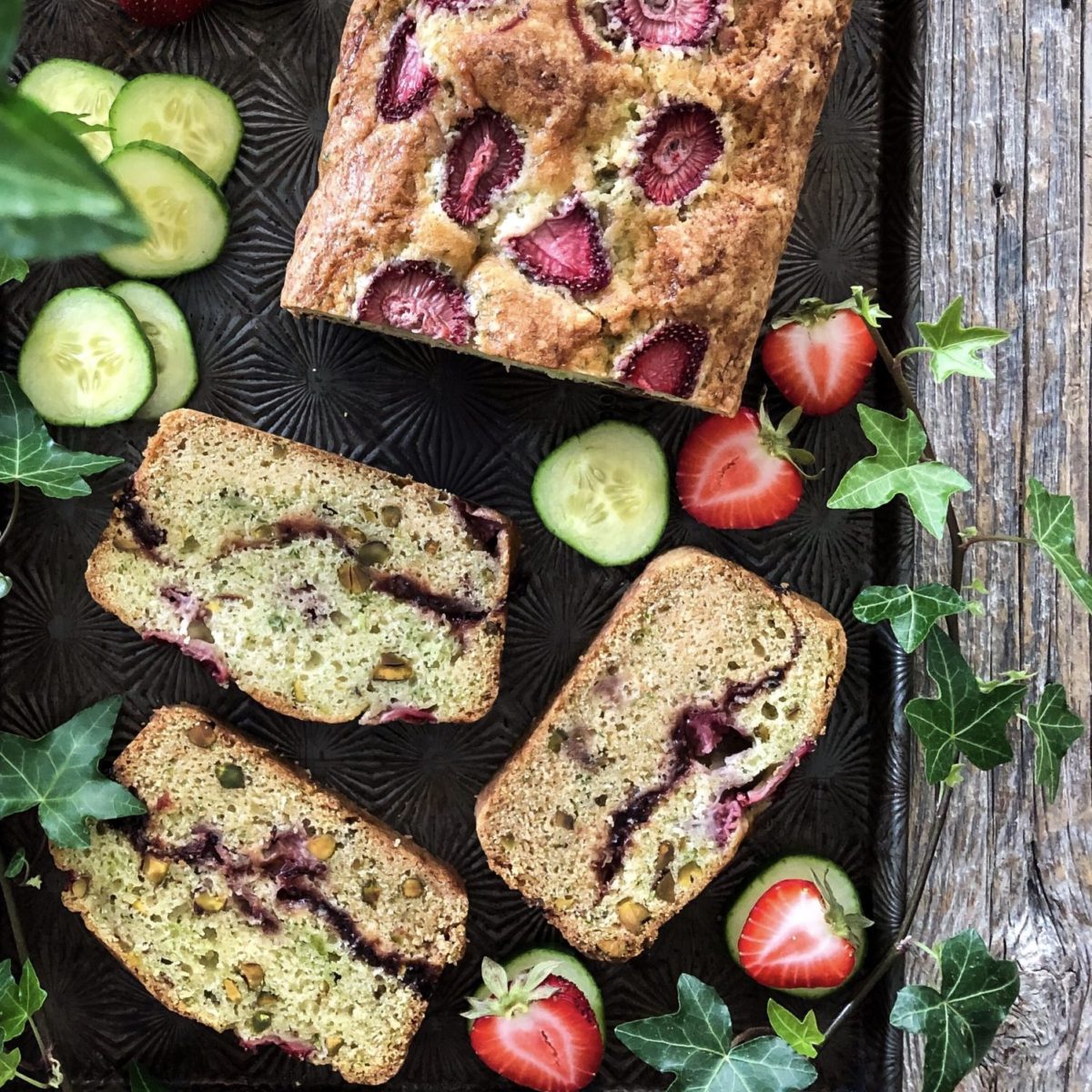 Strawberry Cucumber Loaf