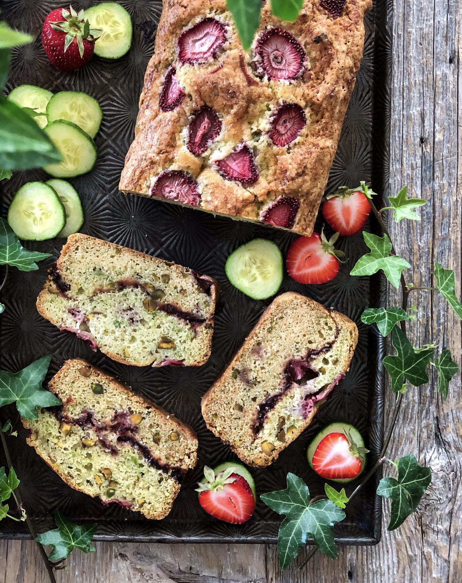 Strawberry Cucumber Loaf