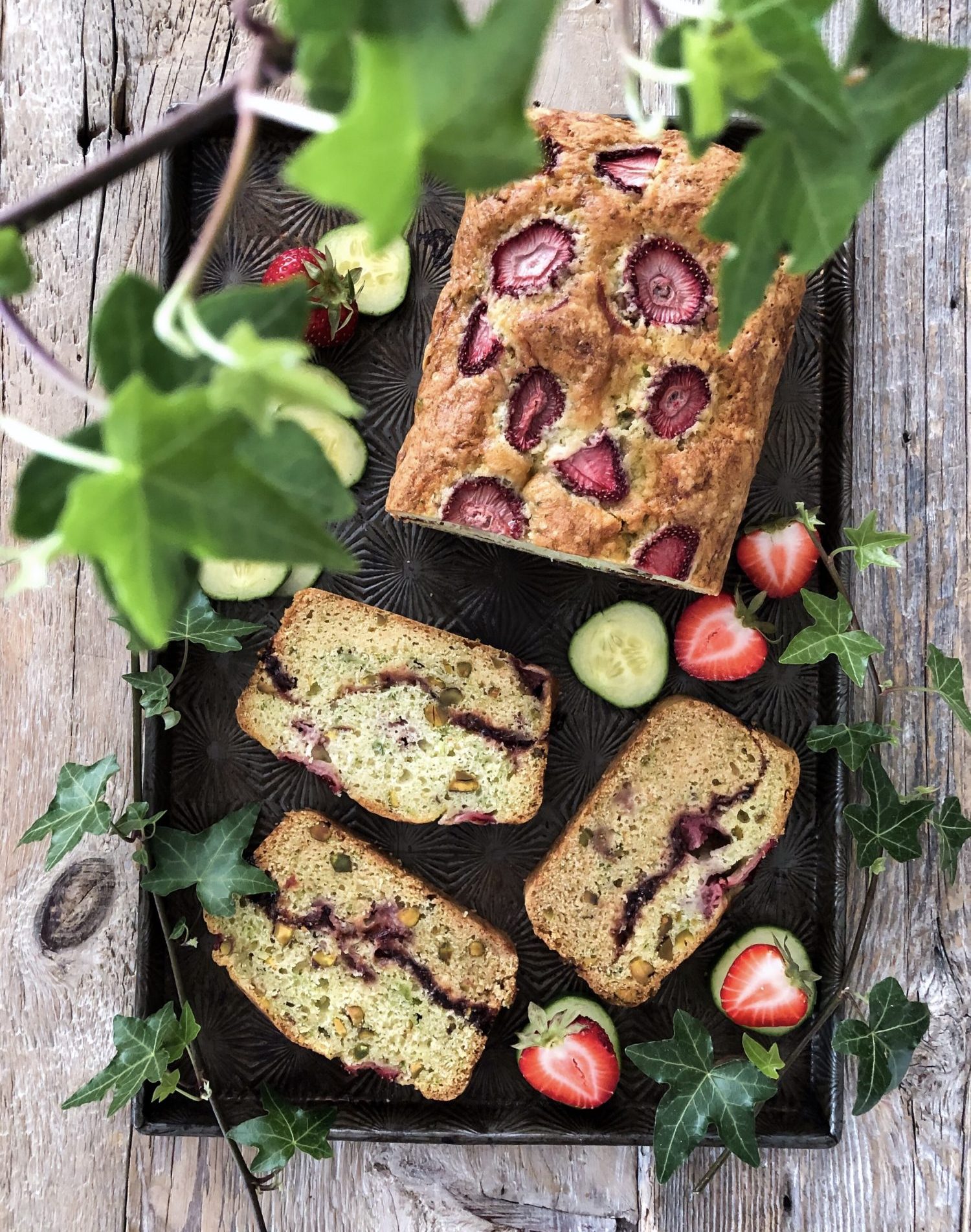 Strawberry Cucumber Loaf