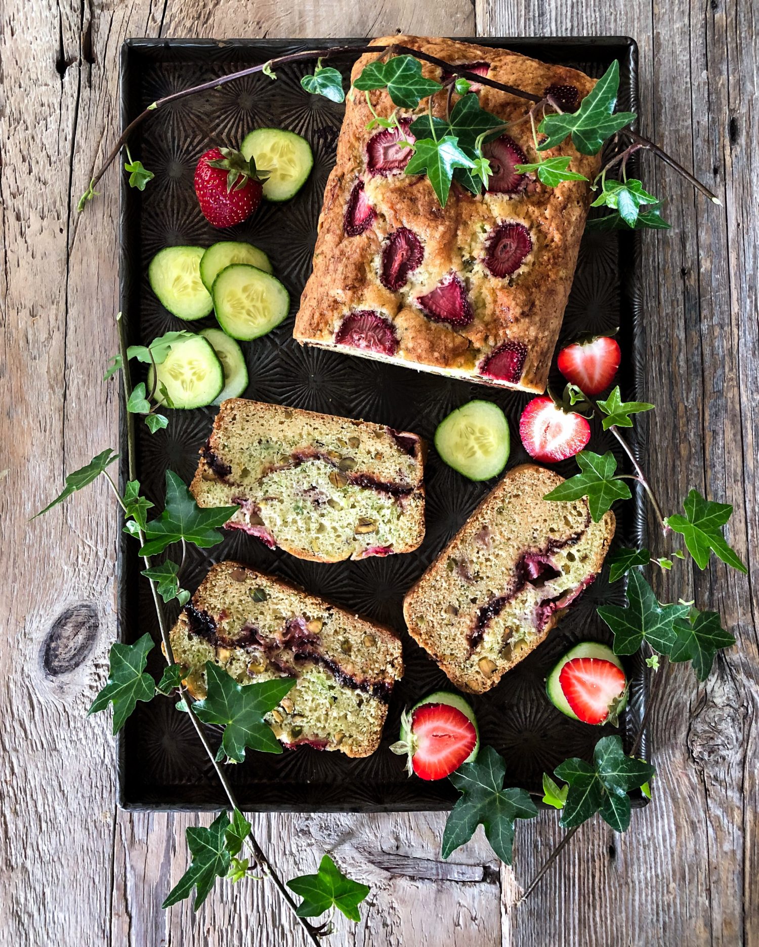 Strawberry Cucumber Loaf