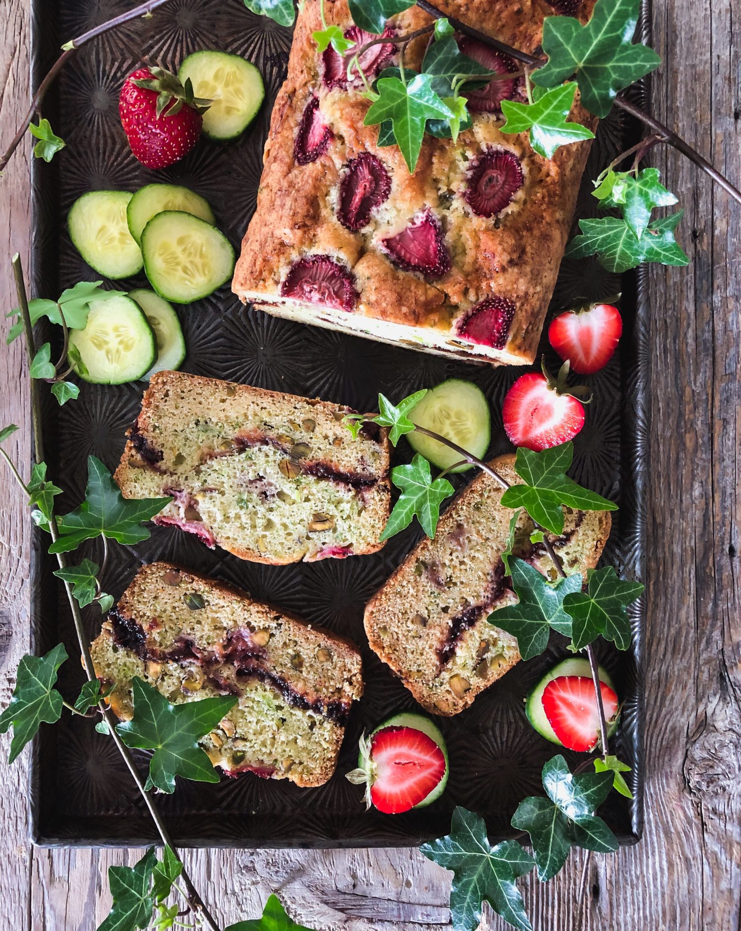 Strawberry Cucumber Loaf