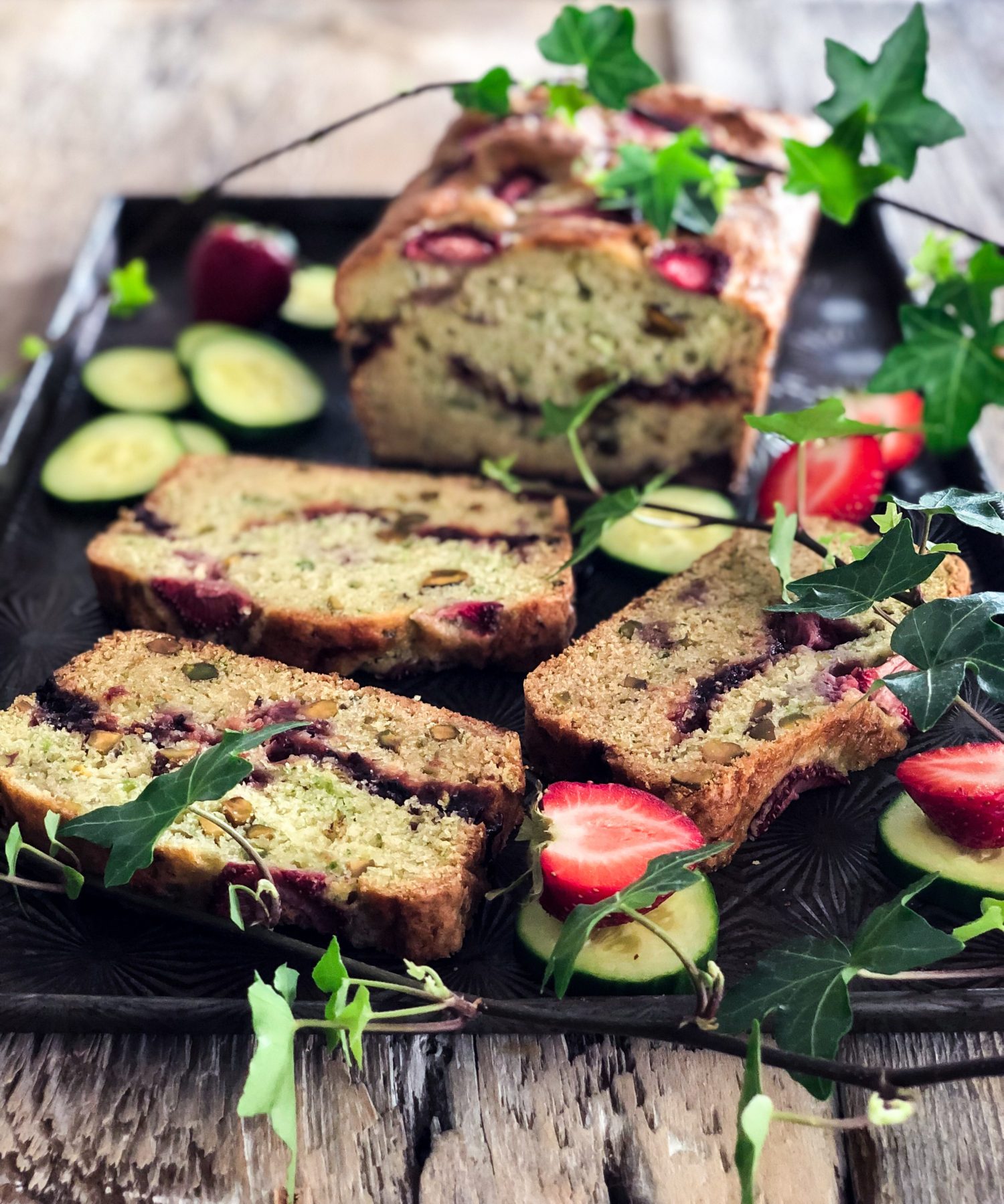 Strawberry Cucumber Loaf