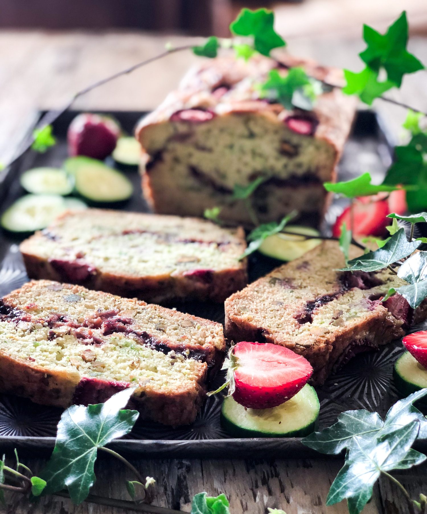 Strawberry Cucumber Loaf