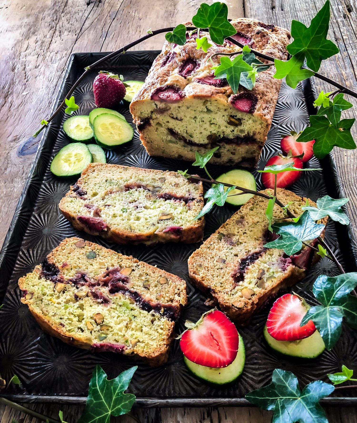 Strawberry Cucumber Loaf