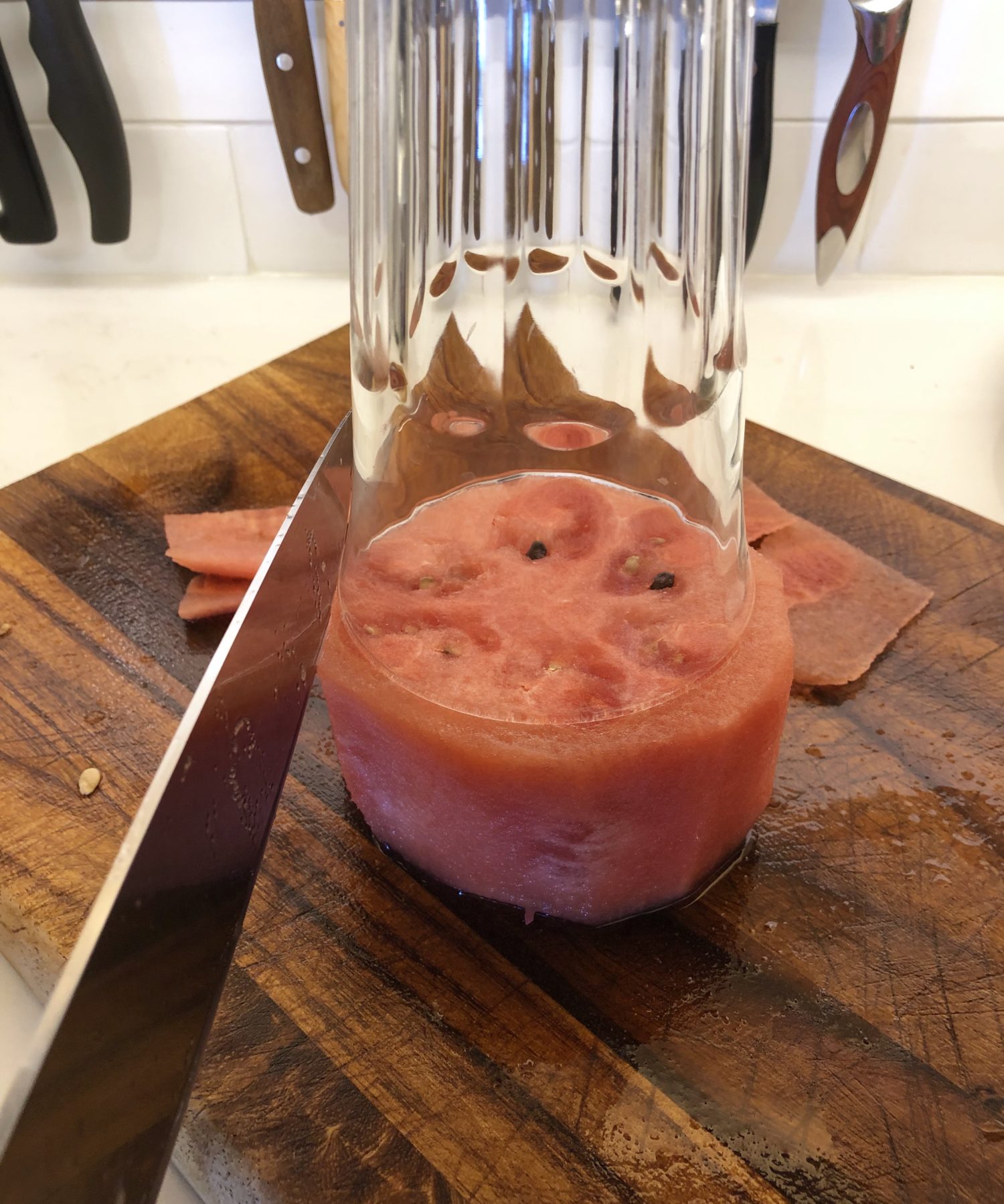 Watermelon Cake prep