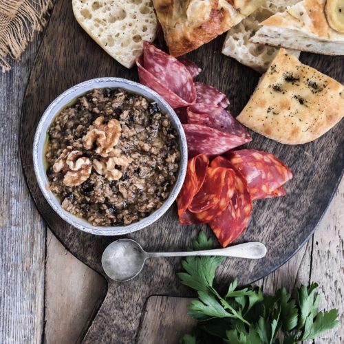 Walnut and sun dried tomato pesto