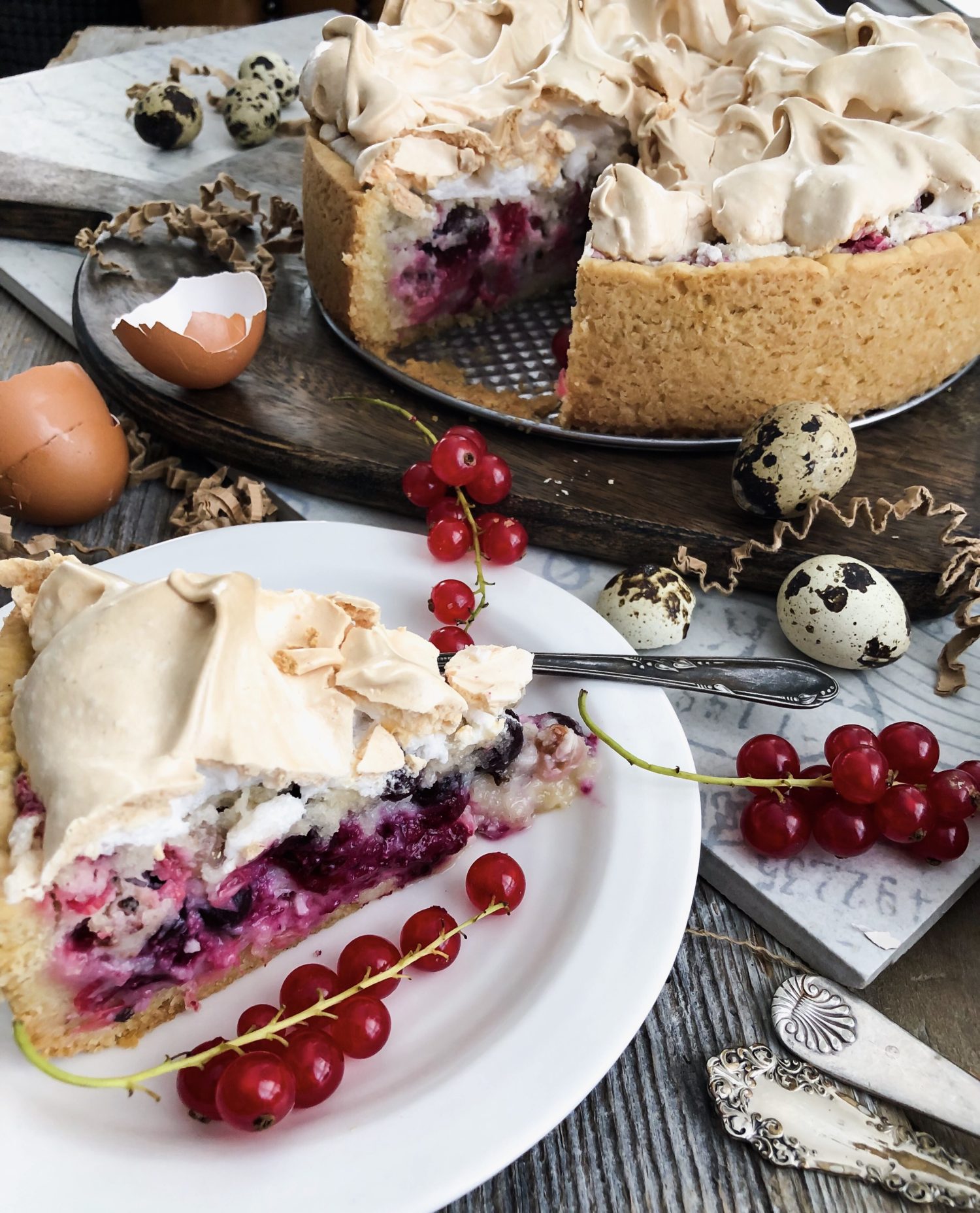 Currant Meringue Torte