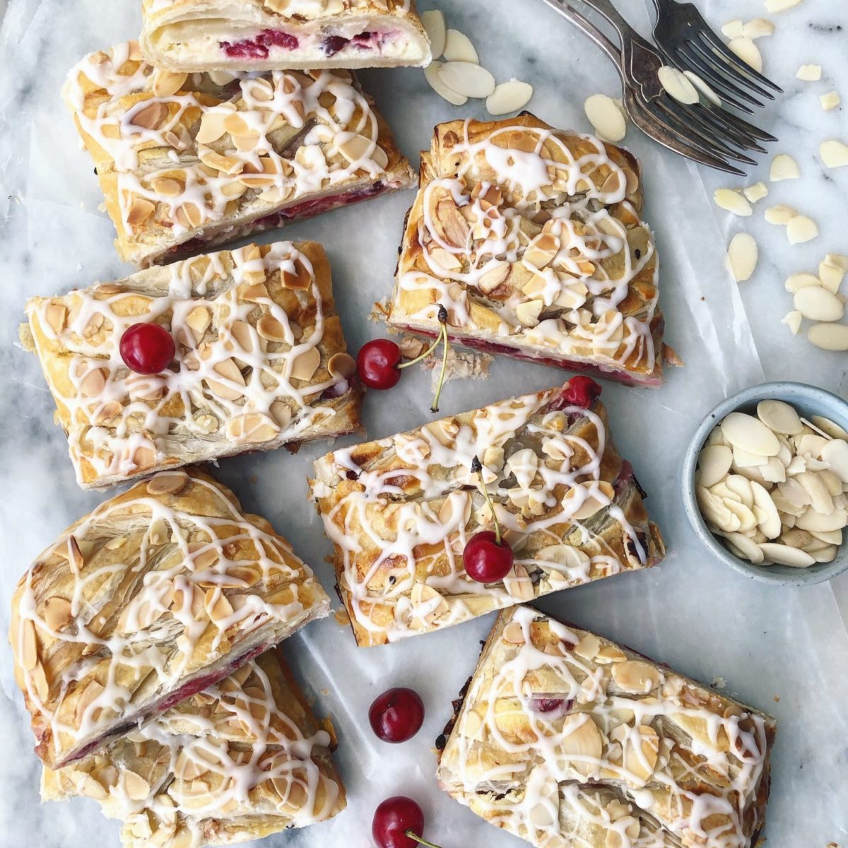 sour cherry cream cheese danish braid