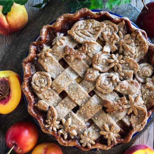 Stone fruit and spice pie