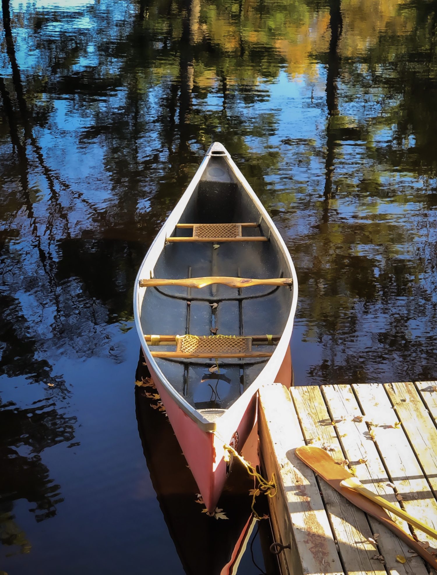 Muskoka Autumn Hunstville Ontario canoe