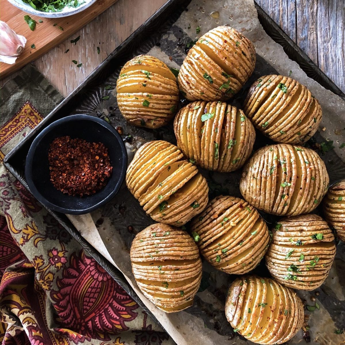 Moroccan Hasselback Potatoes