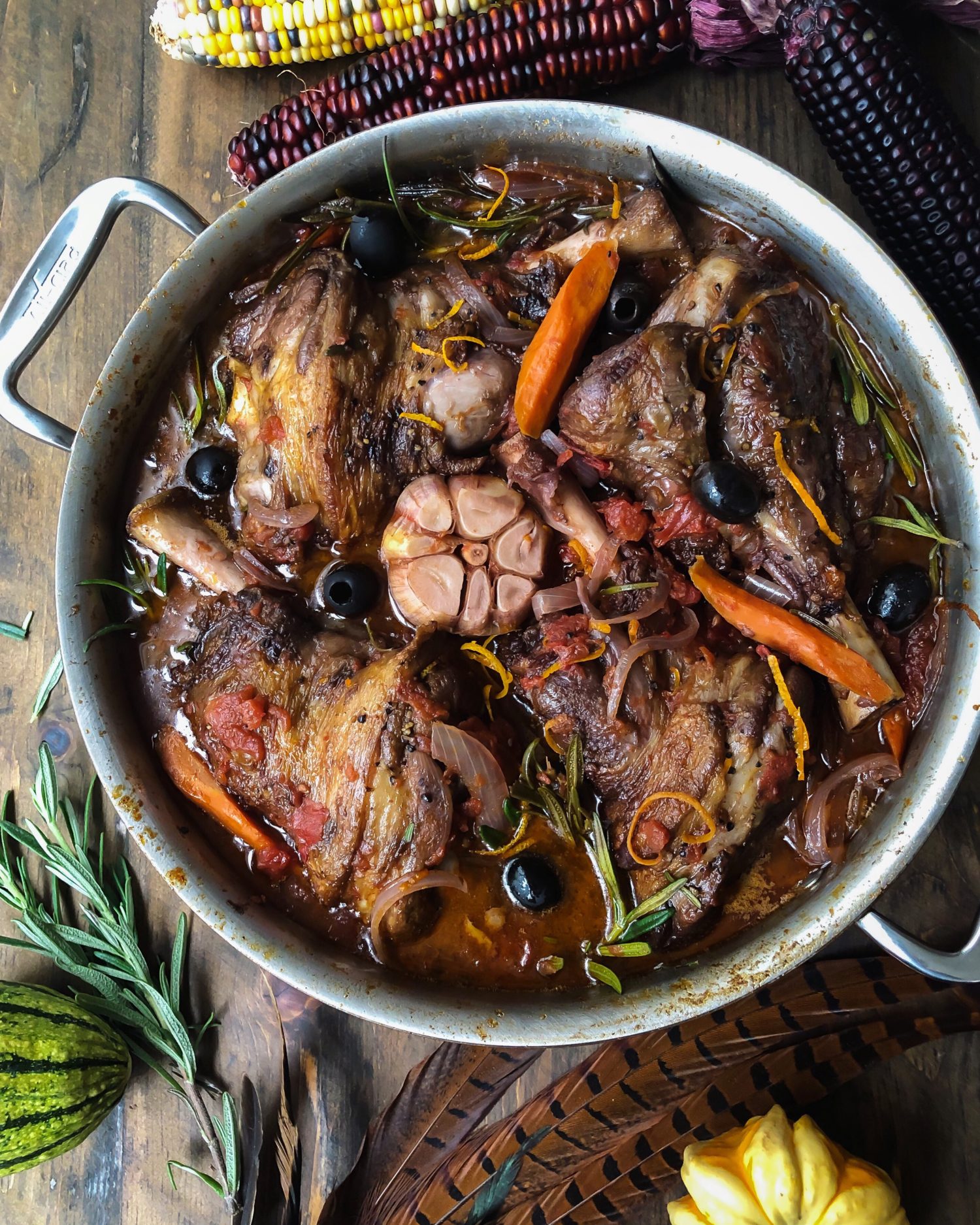 Braised Lamb Shanks with Tomatoes and Olives