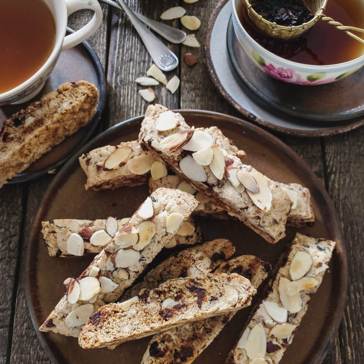 Hazelnut, Chocolate and Dried Cherry Chai Cantucci