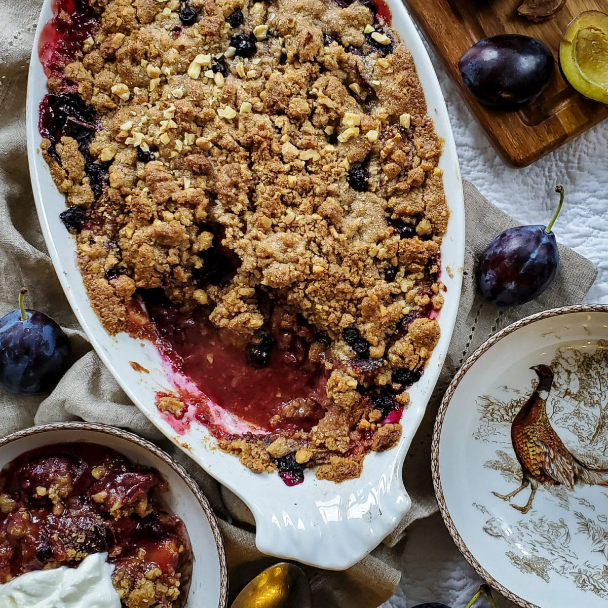 Gluten Free Buckwheat Walnut Crumble