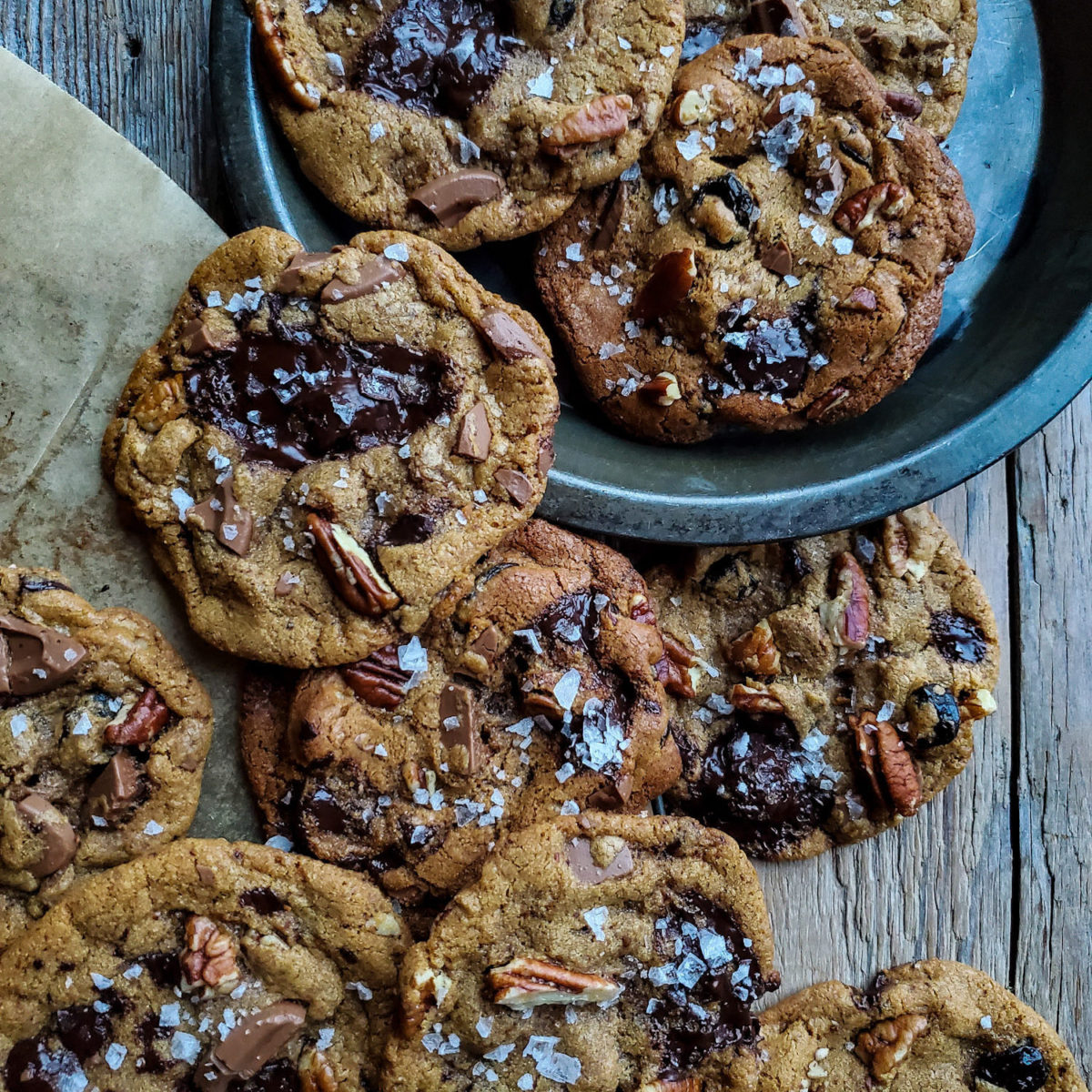 Brown Butter Double Chocolate Cherry Cookies