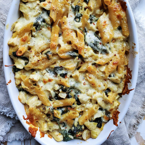 Spinach and Artichoke Pasta Bake