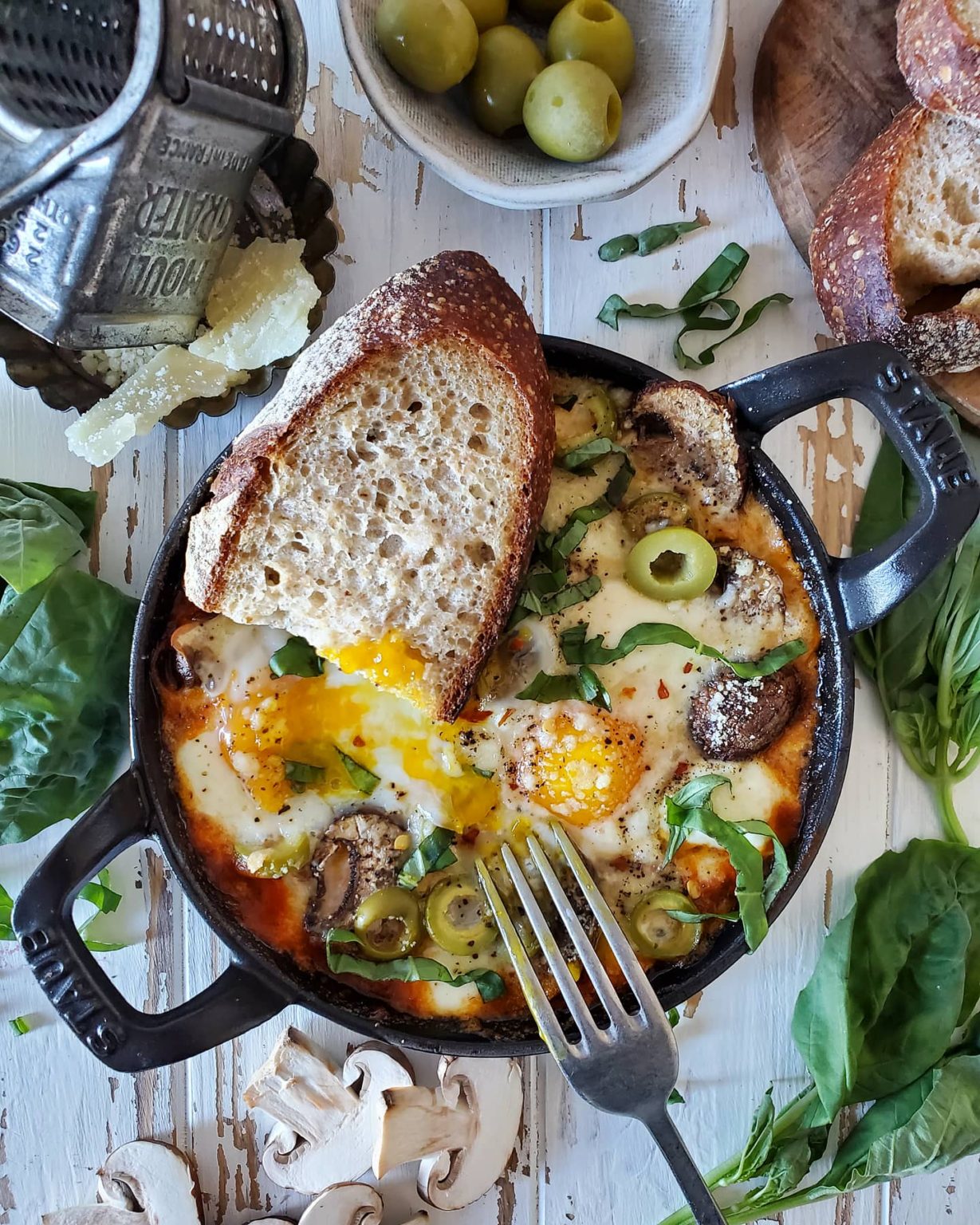 Pizza Baked Eggs with Marinara Sauce The Lemon Apron