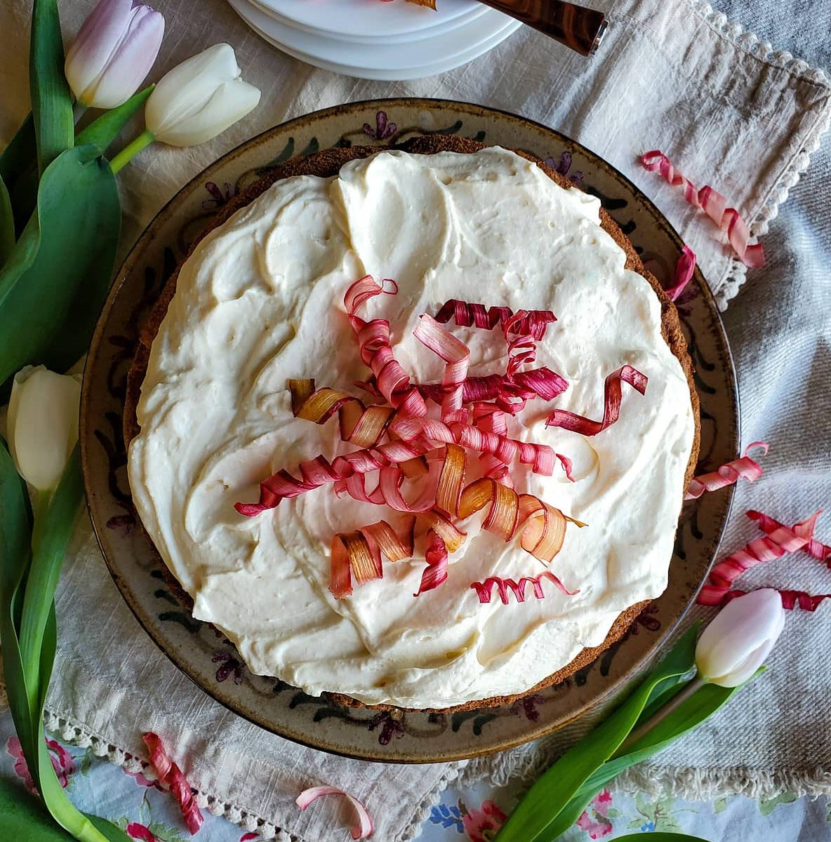 Rhubarb Carrot Coffee Cake