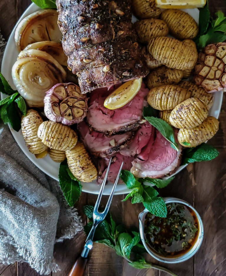 Moroccan Boneless Leg of Lamb with Hasselback Potatoes The Lemon Apron